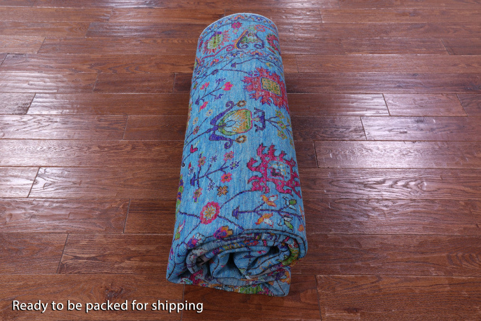 Persian Hand Knotted Wool & Silk Rug 6' 2" X 9' 2" - Q15792
