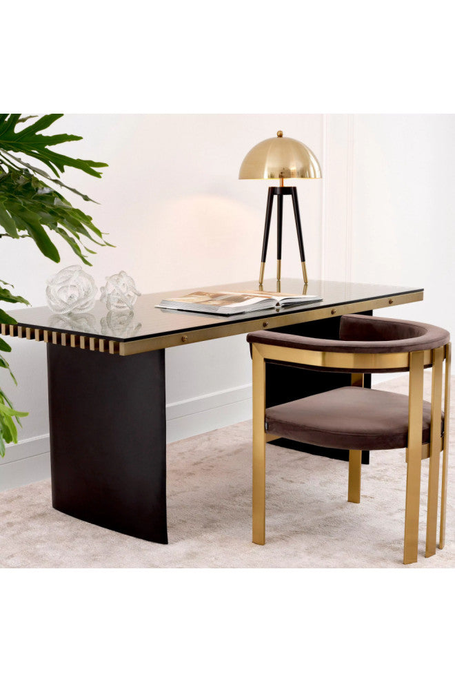 Modern Brass Barrel Dining Chair | Eichholtz Clubhouse