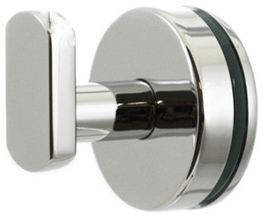 Anello Collection Glass Mounted Robe Hook, Polished Chrome