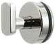 Anello Collection Glass Mounted Robe Hook, Polished Chrome