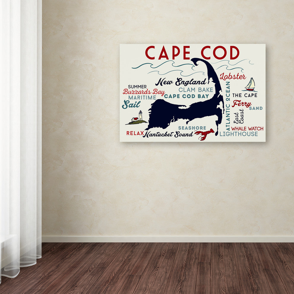 Lantern Press 'Map 1' Canvas Art, 22" x 32"