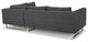 Janis Sectional Sofa Right Hand Facing in Dark Grey Wool Tweed by Nuevo