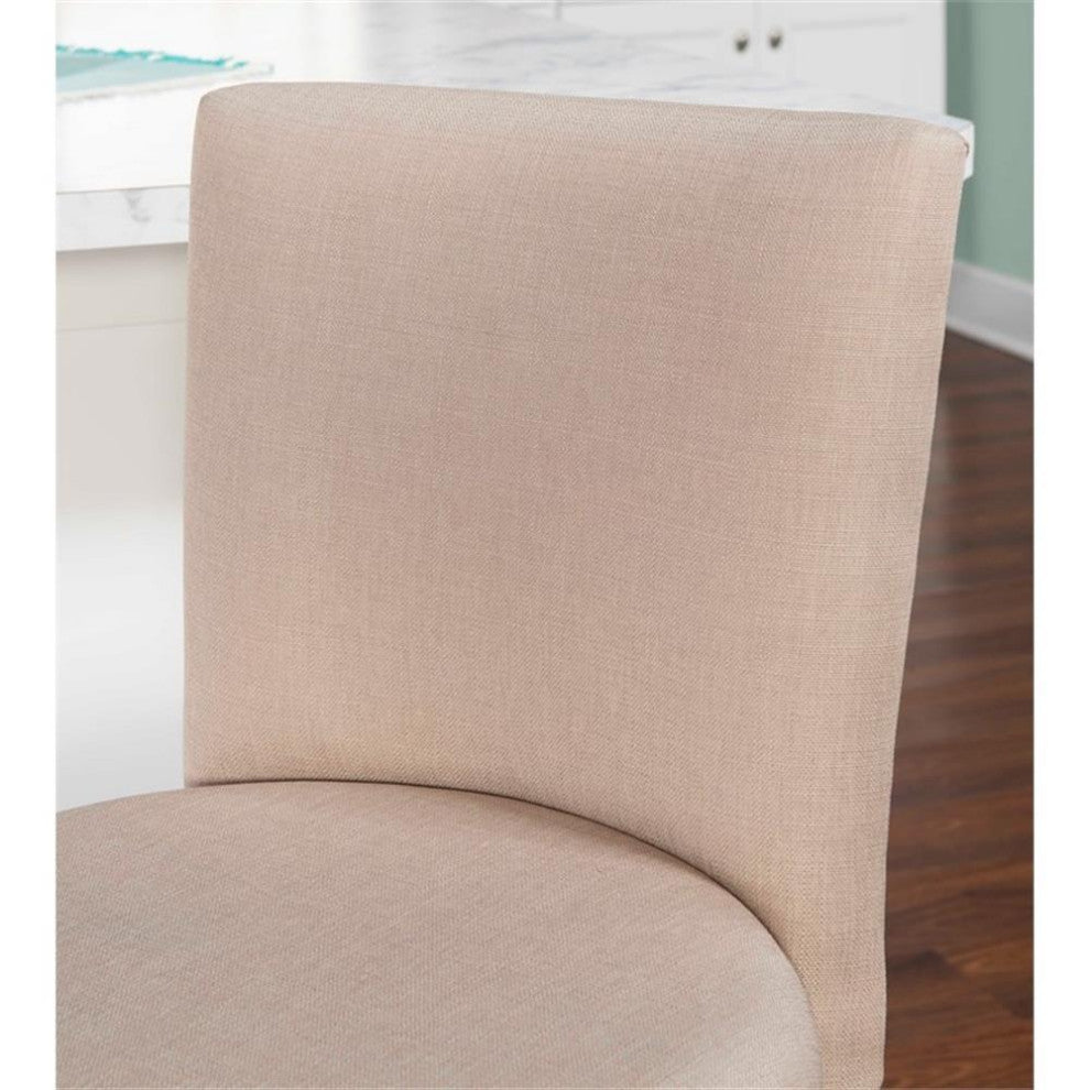 Home Square 26.25" Wood Counter Stool in Brown Finish - Set of 2