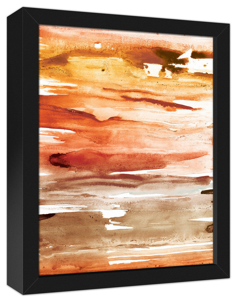 Manufactured Sunset Abstract 11x14 Black Framed Canvas