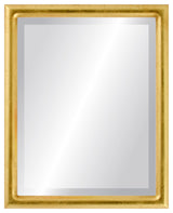 Pasadena Framed Rectangle Mirror, Gold Leaf, 19"x25"