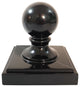 4"x4" Aluminium Ball Top Post Cap for Metal Posts, Black (DHBPC40)