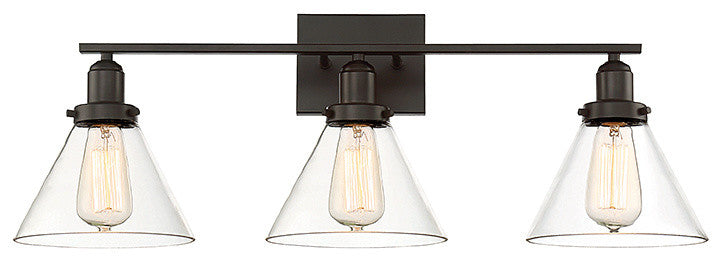 3 Light Bath Bar, English Bronze