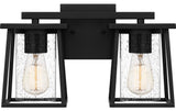 Quoizel LDG8615MBK Two Light Bath, Matte Black Finish