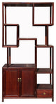 Chinese Light Brown Stain Treasure Display Curio Cabinet Room Divider Hcs7156