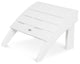 Polywood Seashell Ottoman, White