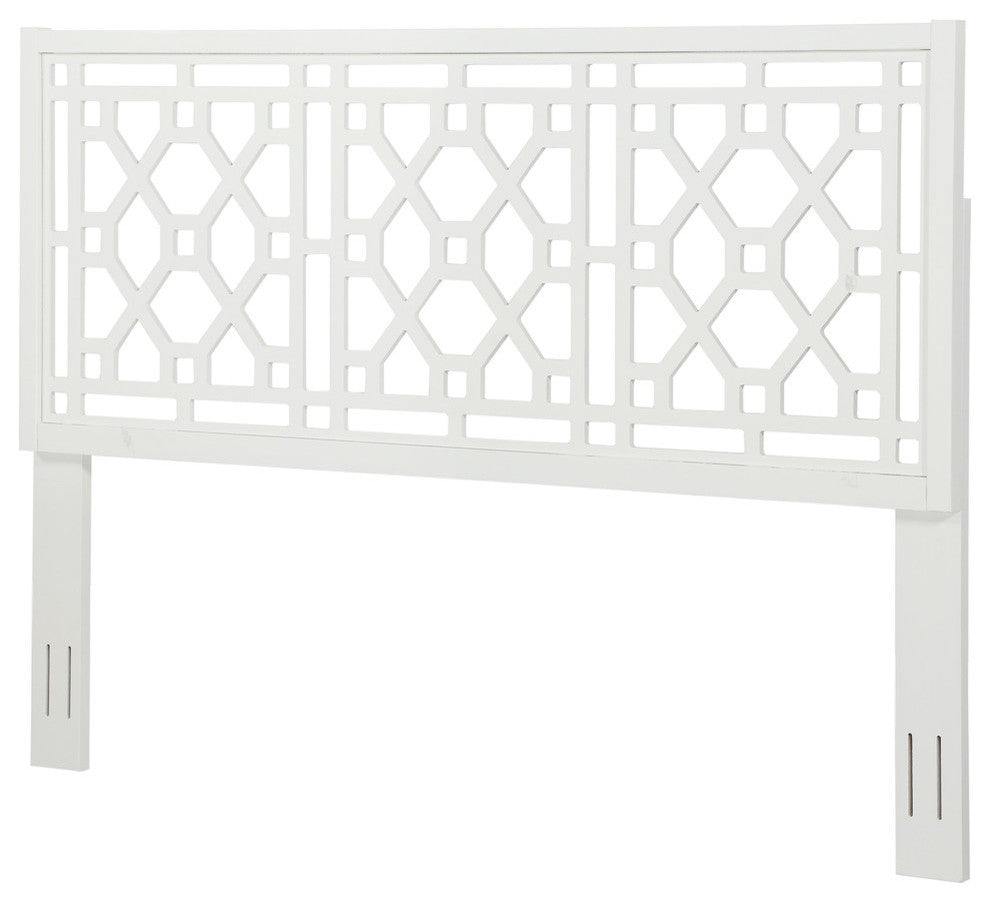 Thomas Chippendale White Headboard, King