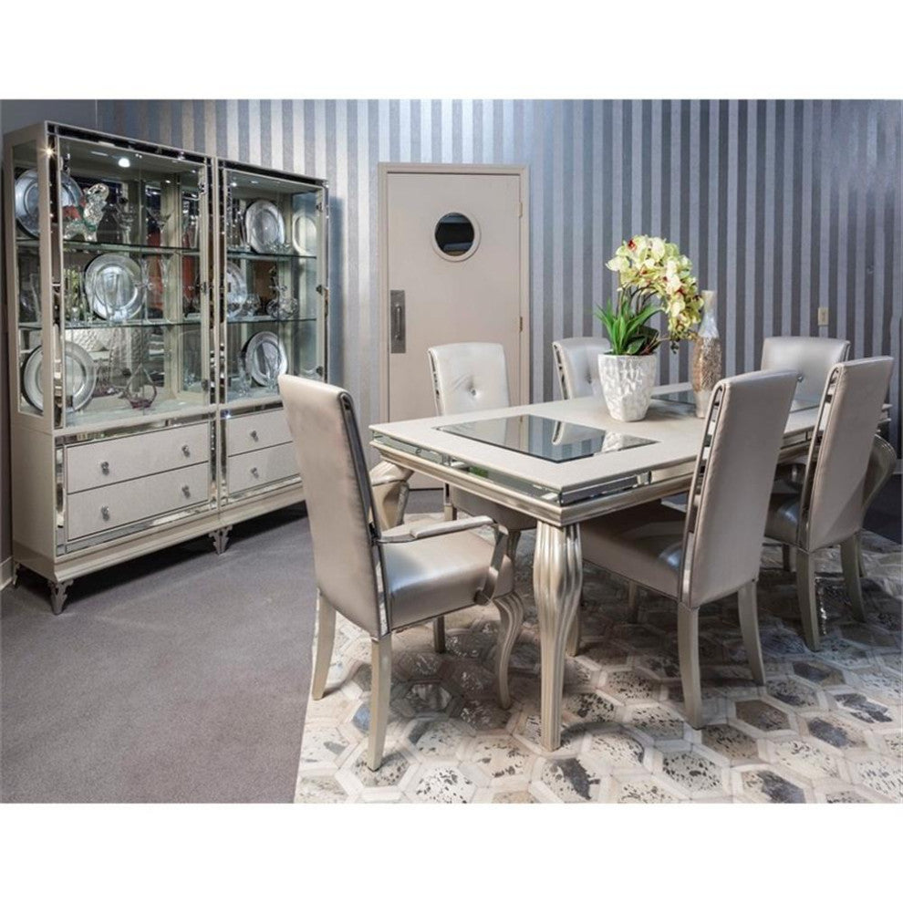 Michael Amini Hollywood Loft Dining Side Chair in Frost Ivory (Set of 2)
