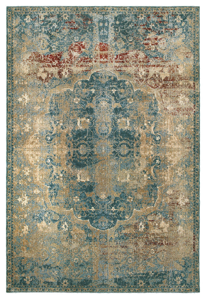 Oriental Weavers Empire Gold/ Blue Oriental Indoor Area Rug 7'10"X10'10"