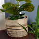 3 Piece Geometric Stripe Linen Basket Set
