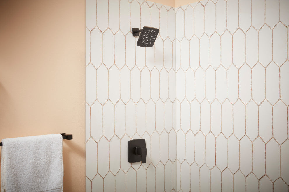 Tribune 1H Shower Only Trim Kit and Treysta Cartridge 1.75gpm, Satin Black