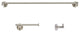 Italia Venezia Series Brushed Nickel 3 Piece Bathroom Accessory Set