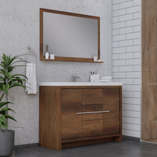 Sortino 48" Bathroom Vanity With Sink, Rosewood