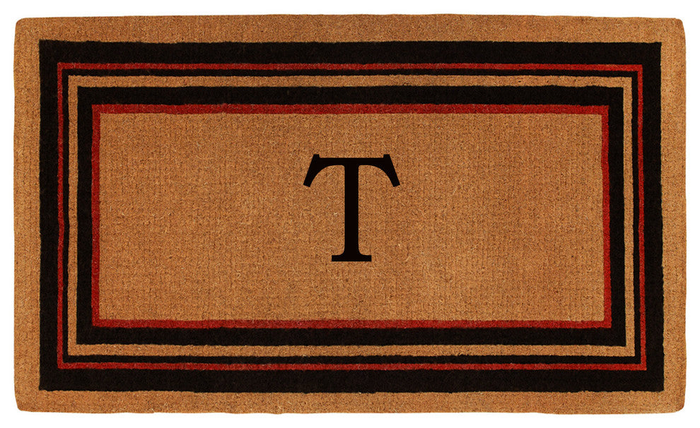 Esquire Monogram Doormat, Extra-Thick 3'x6', Letter T