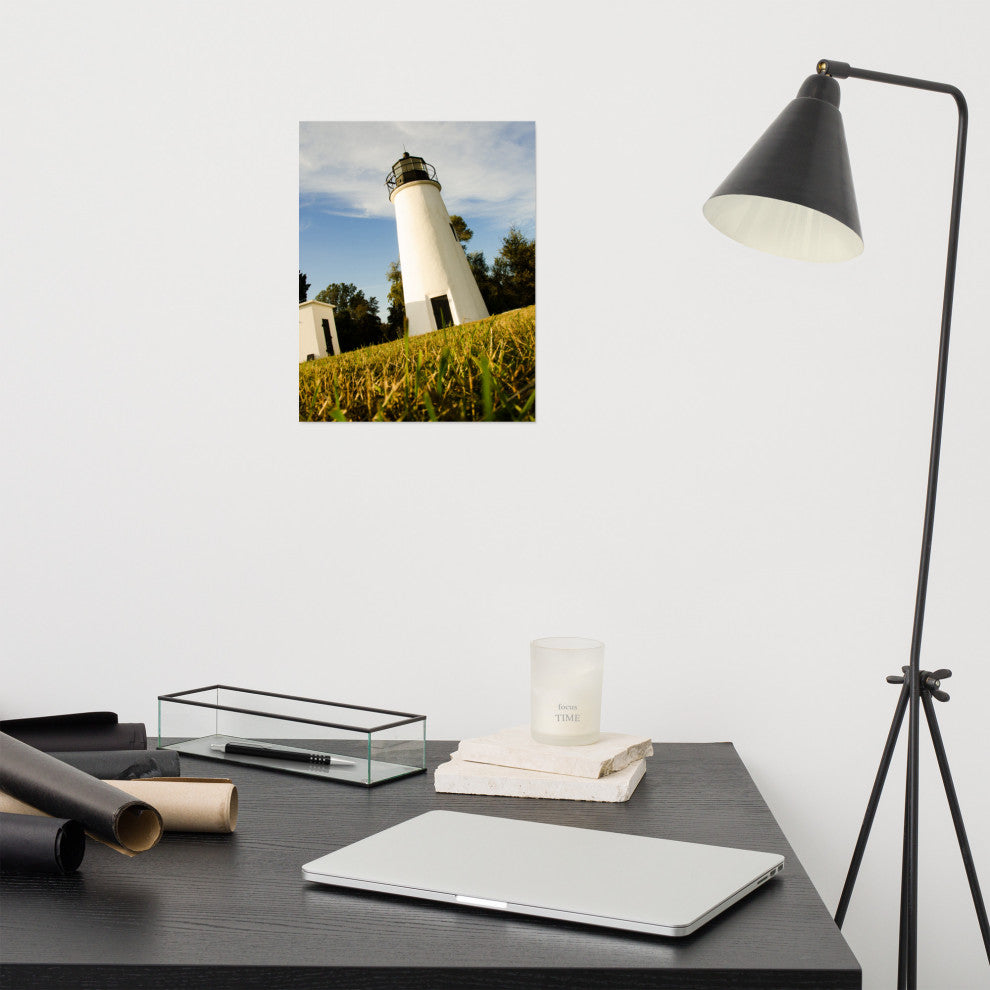Turkey Point Lighthouse Landscape Photo Unframed Wall Art Print, 11" X 14"