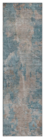 Premium Machine Washable Mayfield AMF573 Teal 2'3" x 7'6" Runner Rug