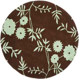 Safavieh Soho Soh774B Floral Rug, Brown/Teal, 3'6"x5'6"