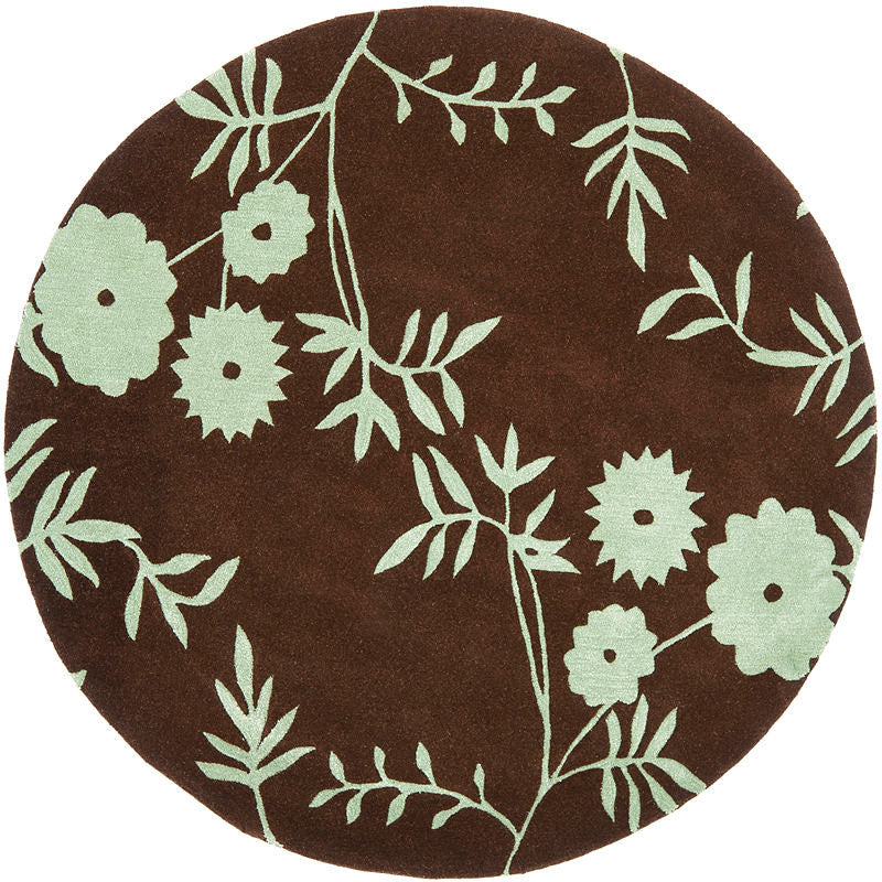 Safavieh Soho Soh774B Floral Rug, Brown/Teal, 3'6"x5'6"