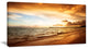 "Amazing Sunrise At Atlantic Ocean" Modern Seashore Canvas Art, 32"x16"