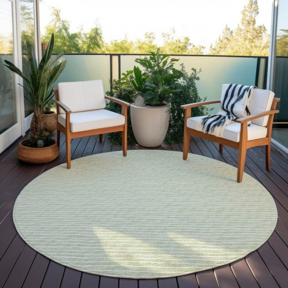 Indoor/Outdoor Laidley LA1 Mist Machine Washable 8' x 8' Rug