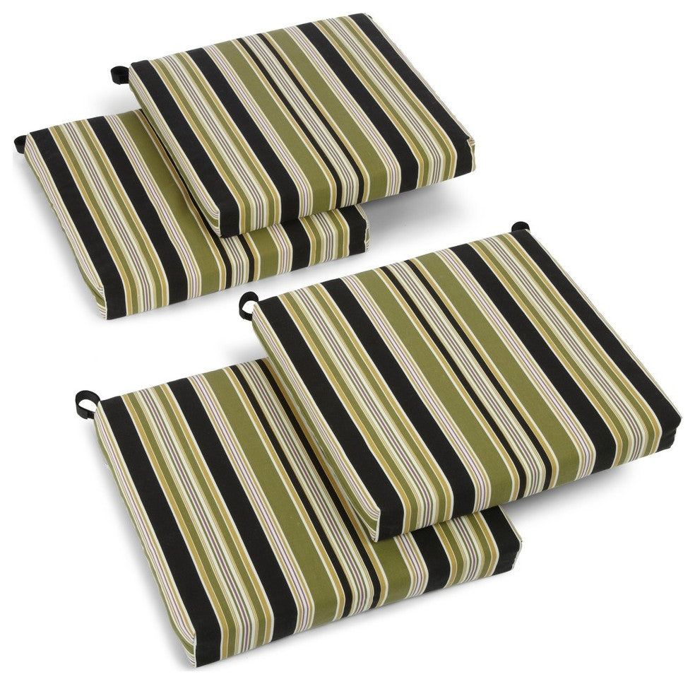 20"x19" Spun Polyester Chair Cushion, Set of 4, Eastbay Onyx