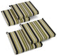 20"x19" Spun Polyester Chair Cushion, Set of 4, Eastbay Onyx