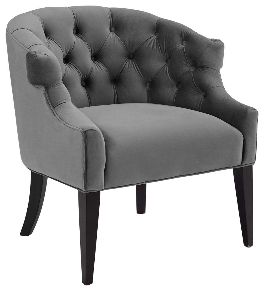 Precept Accent Performance Velvet Armchair Gray