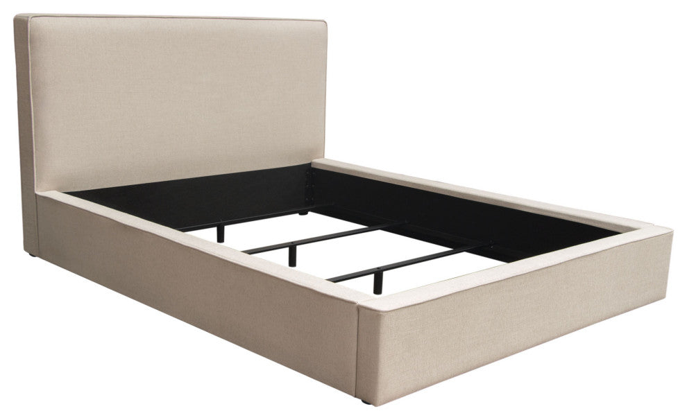 Cloud 43" Low Profile Queen Bed in Sand Fabric