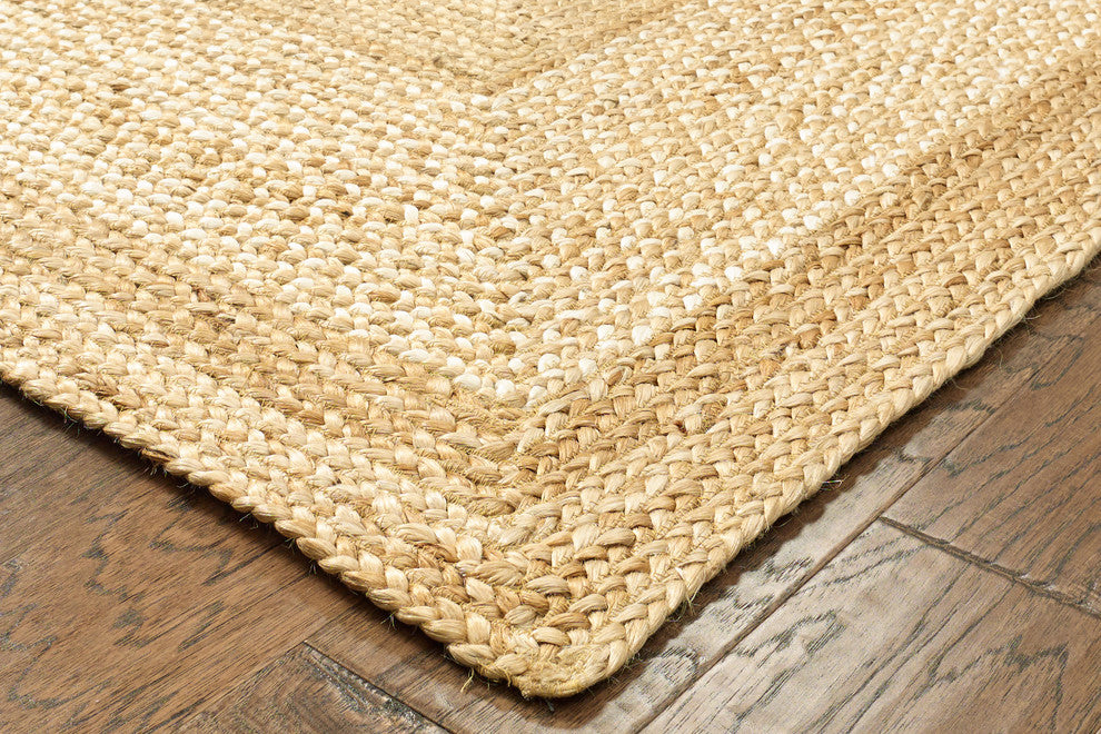 Classic Jute Flaxen Indoor Area, 4' x 6'