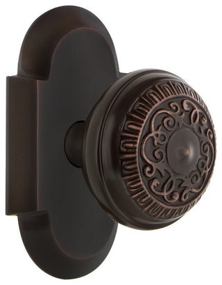 Cottage Plate Passage Egg and Dart Knob, Timeless Bronze