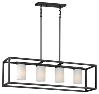 Maxim 10288 Lateral 4 Light 36"W Pillar Candle Linear Pendant - Black