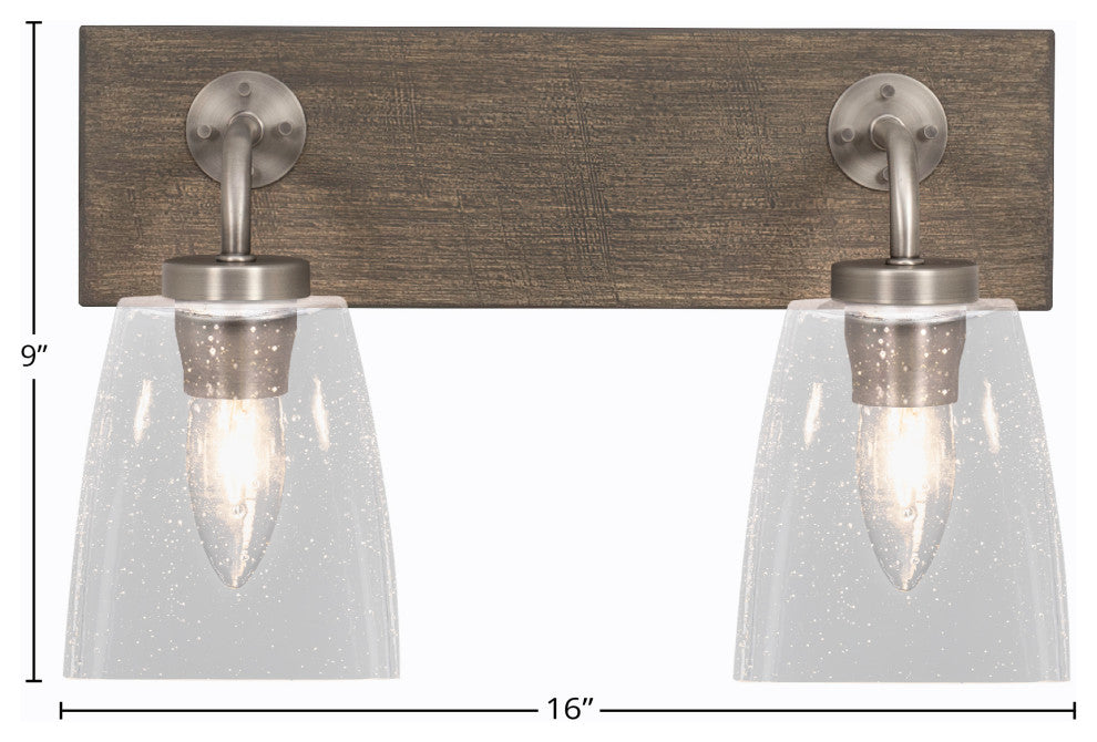 Oxbridge, Bath Bar, Graphite & Painted Distressed Metal, 4.5" Clear Bubble