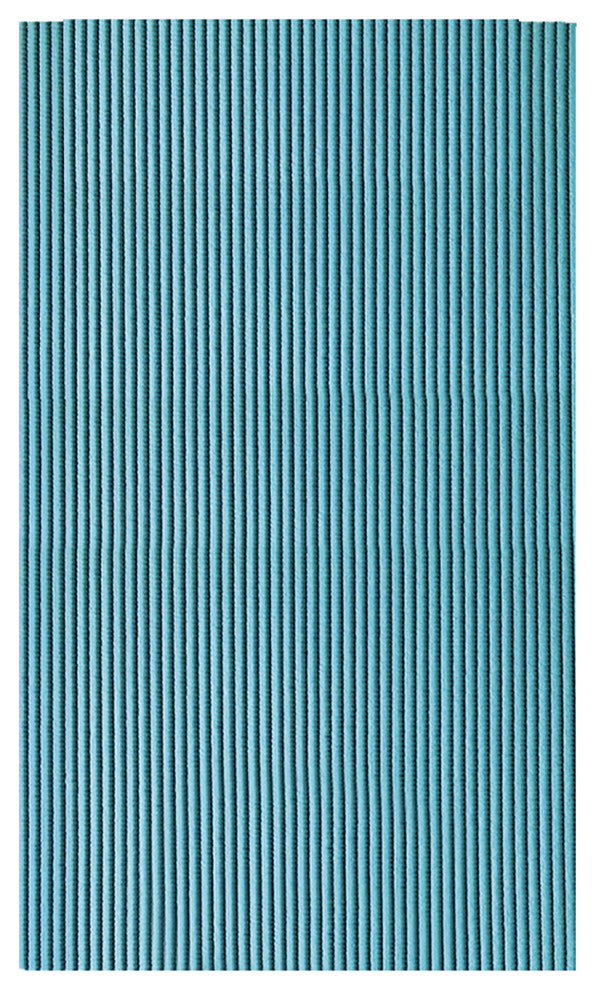 Plain PVC Bathroom Mat, Blue, 26" x 31", Covers 5.5 sq ft