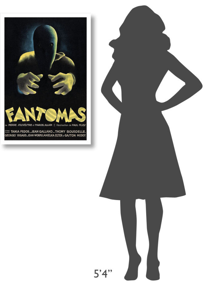 "Vintage Film Posters: Phantoms "Fantomas" Paper Print, 22"x32"
