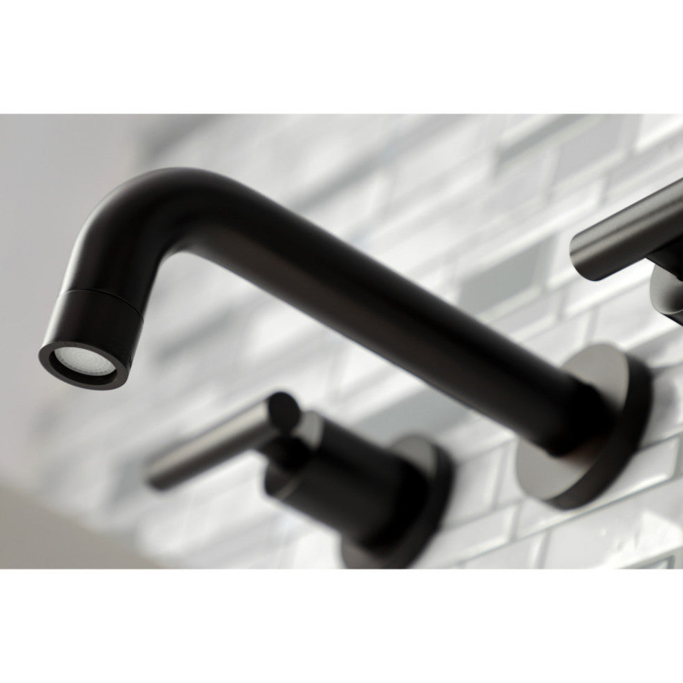 KS8125CML 2-Handle 8" Wall Mount Bathroom Faucet, Oil Rubbed Bronze