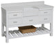 Charlotte 60" Bathroom Vanity, White, Quartz, Single