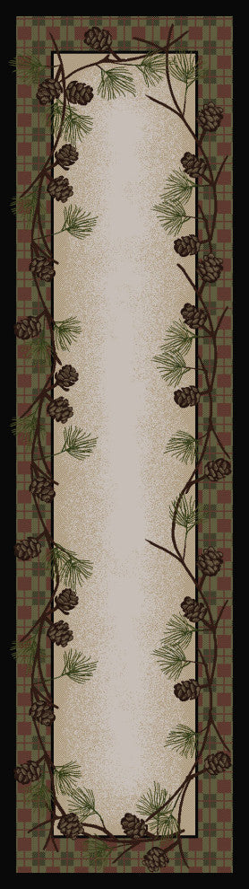 Delicate Pines, Natural, 2'x8'