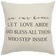 Gray Taupe Canvas Let Love Abide Throw Pillow