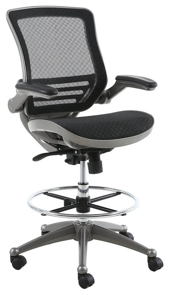 Harwick Evolve All Mesh Heavy Duty Drafting Chair, Gun Metal
