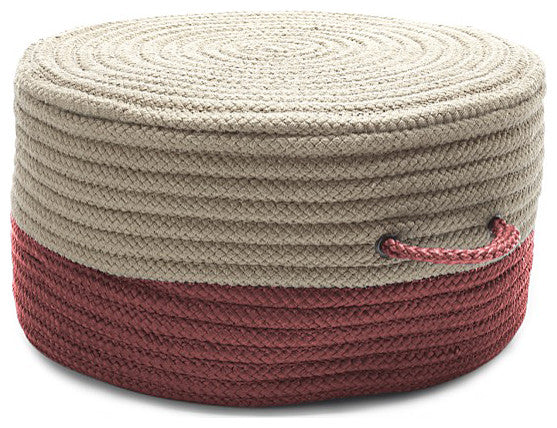 Colonial Mills Pouf Two-Tone Pouf Brick Round