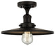 Innovations Lighting 517-1CH-BK-MFR-BK-12-LED 1 Light 12" Semi-Flush Mount
