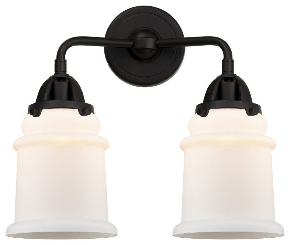 288-2W-BK-G181-LED Canton 2 Light 14" Bath Vanity Light, Matte Black