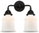 288-2W-BK-G181-LED Canton 2 Light 14" Bath Vanity Light, Matte Black
