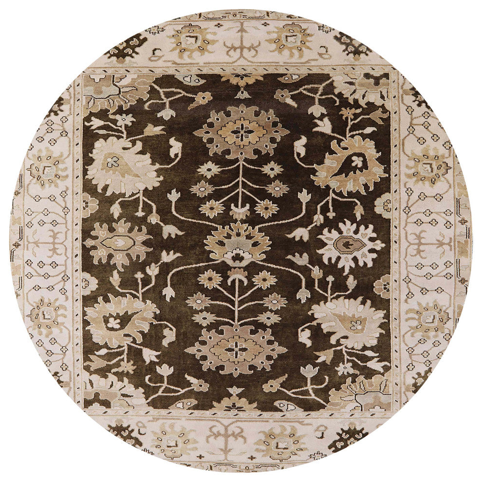 Ahgly Company Indoor Round Mid-Century Modern Area Rugs, 7' Round