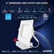 Luxrite 6" Square LED Recessed Light J-Box 18W 5CCT 1800LM 4 Pack