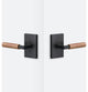 Levanto Passage Rosette, Flat Black, Walnut Grip
